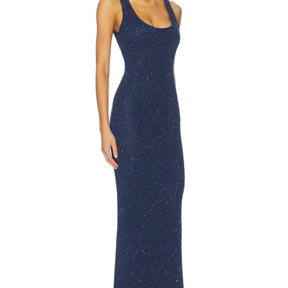 Asta Resort Ana Maxi Dress in Navy Sparkle - threedaughtersproperties.com